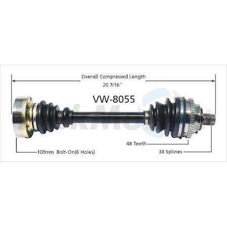 Surtrack Axle Cv Axle Shaft, Vw-8055 VW-8055